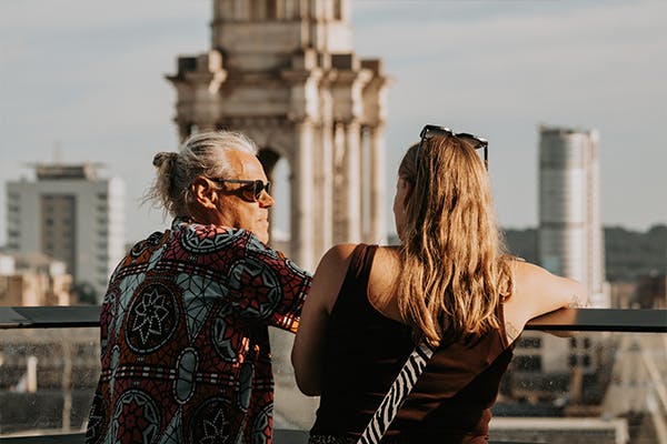 Attendees on Rooftop