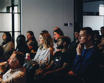 Audience at Parallax Officees